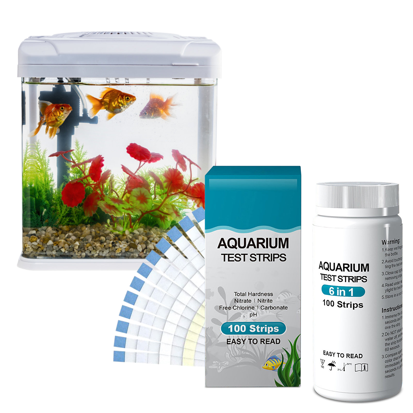 Water Testing Kit - 100Pcs 6 Trong 1 Chất Lượng