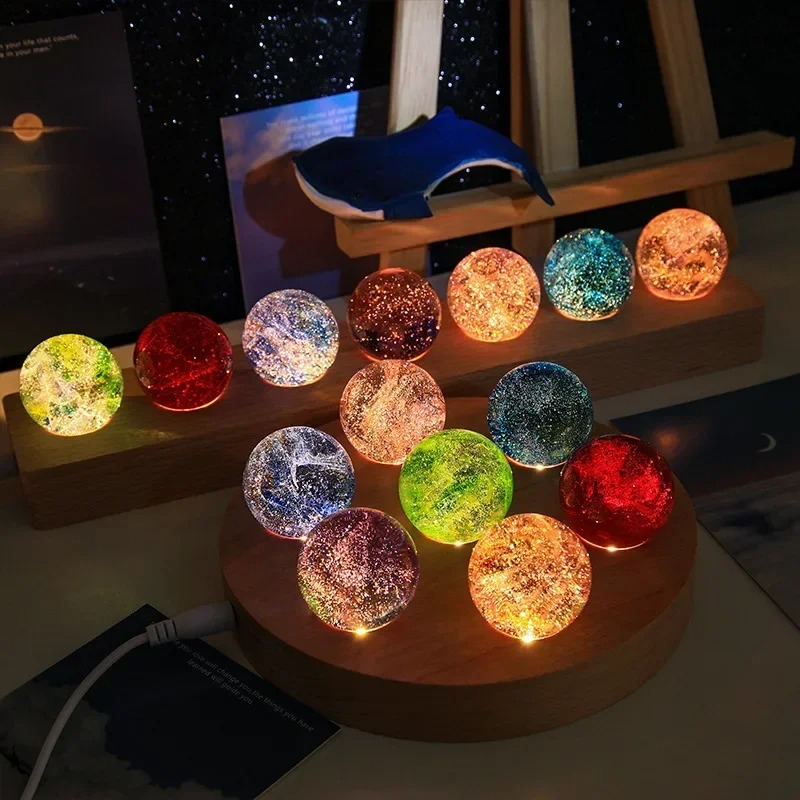 4/6/8cm Fantasy Colorful Glass - đánh giá và giá Solar System Orrery