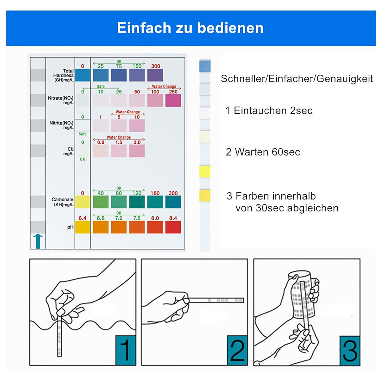 100Pcs 6 Trong 1 Chất Lượng Nư - đánh giá và giá Water Testing Kit