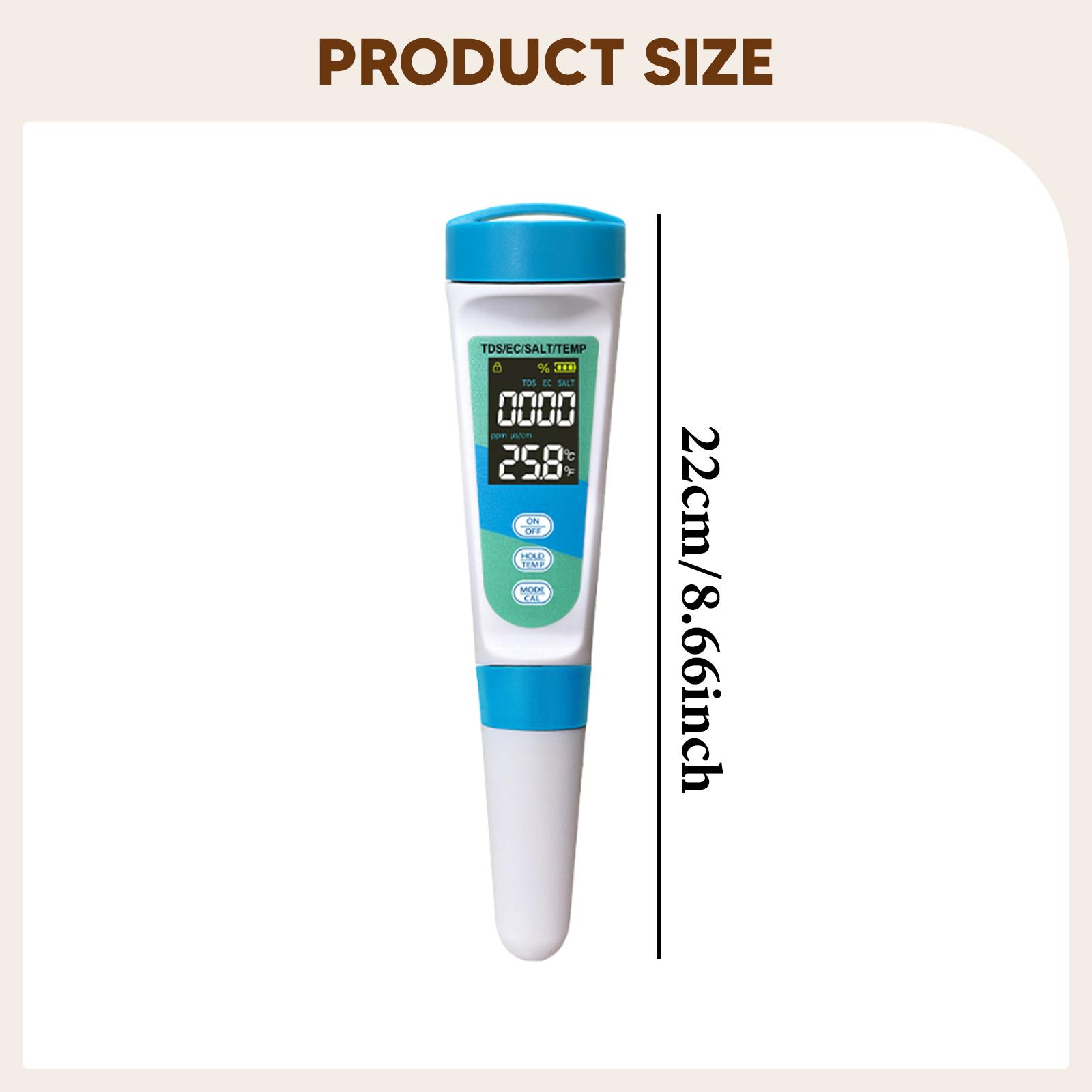 4 in 1 EC TDS SALT Temperature - đánh giá và giá Water Testing Kit