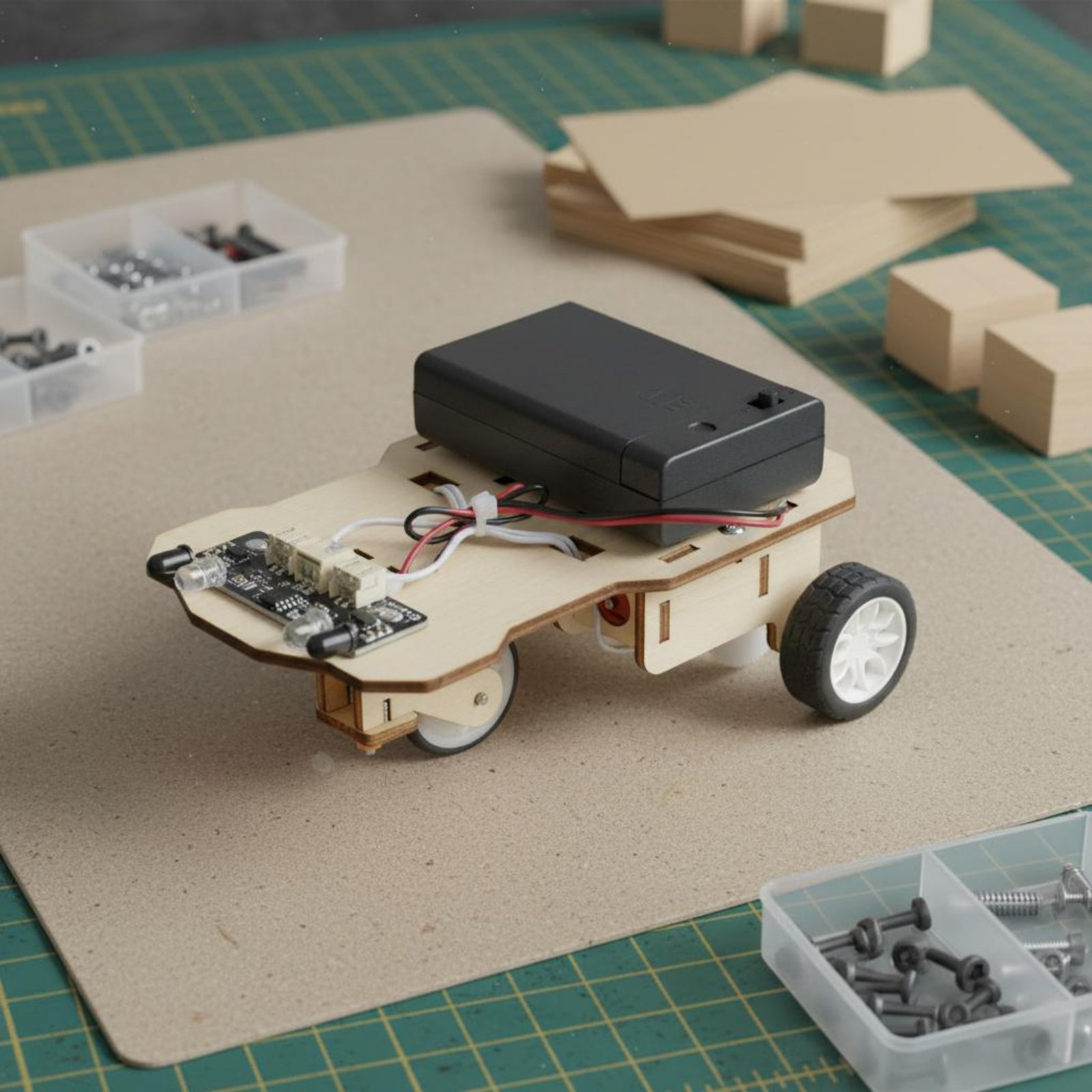 Wooden Intelligent Vehicle Kit - đánh giá và giá Science Kit